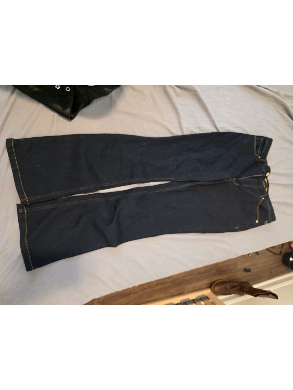 Anne Klein Black High-Rise Bootcut Jeans Size 8